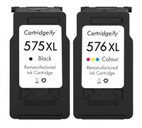 Cartridgeify PG-575XL CL-576XL Cartouches d'encre compatibles avec Canon PGI 575 576, pour Canon PIXMA TS3550i TS3551i TR4750i TR4751i TR4755i TR4756i TS3750i TS3751i TS3752i