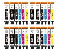 Cartridgeify PGI-570XL CLI-571XL Cartouche d'encre Compatible avec Canon PGI-570 CLI-571 XL Multipack (24-Pack), pour Pixma MG5750 TS5050 MG5751 TS5055 MG5753 MG6850 MG6851 TS5051 TS5053 TS6050 MG7750