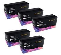 Cartridges Kingdom CLT-406S Lot de 5 Cartouches d'encre compatibles pour Samsung CLP-360 CLP-365 CLP-365W CLX-3300 CLX-3305 CLX-3305FN CLX-3305W CLX-3305FN CLX-3305FW Xpress C410W C460FW W C467 W