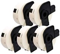 Cartridges Kingdom DK11201 DK-11201 29mm x 90mm Papier Étiquettes Adresse compatible pour BROTHER P-Touch Imprimantes, Papier thermique | 400 Étiquettes par Rouleau | PACK 5