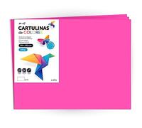 Cartulina de Colores, Cartulina Grande 50x65 cm de Colores Claros e Intensos, Cartulinas de Colores 180gr para Manualidades, Diseños Creativos y Proyectos de Arte · m-office (x25 hojas, fucsia)