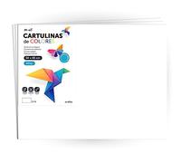 Cartulina de Colores, Cartulina Grande 50x65 cm de Colores Claros e Intensos, Cartulinas de Colores 180gr para Manualidades, Diseños Creativos y Proyectos de Arte · m-office (x50 hojas, blanco)