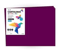 Cartulina de Colores, Cartulina Grande 50x65 cm de Colores Claros e Intensos, Cartulinas de Colores 180gr para Manualidades, Diseños Creativos y Proyectos de Arte · m-office (x50 hojas, morado)