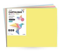 Cartulina de Colores, Cartulina Grande 50x65 cm de Colores Pastel, Cartulinas de Colores Pastel 180gr para Manualidades, Diseños Creativos y Proyectos de Arte · m-office (x250 hojas, surtido)