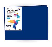 Cartulina de Colores, Cartulina Grande 50x65cm Colores Claros e Intensos, Cartulinas Colores 180gr para Manualidades, Diseños Creativos y Proyectos de Arte · m-office (x250 hojas, azul oscuro)