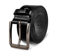 Cartvelli Ceinture en cuir de qualité supérieure pour homme - Fabriquée en Allemagne - Avec boîte cadeau - Ceinture en cuir véritable - 40 mm, Noir caviar, 100 cm