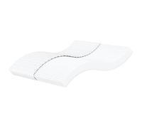 Cartvyn Matelas en mousse blanc 200 x 220 cm H2 H3 respirant, housse amovible lavable, 3 couches de mousse polyuréthane 22D pour lit double, ergonomique et confortable