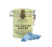 Cartwright et majordome | Toffee al Burro et Sale Marino | Caramelle Toffee Inglesi à Lattina | Caramel au sel de mer Contenitore Metallo - 130 Gr | Morbide Caramelle Mou al Sale Marino