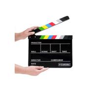 Caruba Clap de cinéma professionnel noir / couleur (marqueur pour tableau blanc)