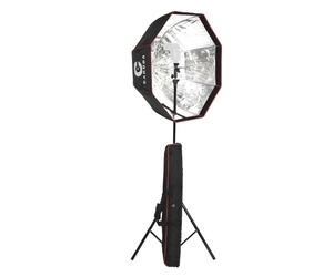 Caruba - Kit strobist avec pied + support flash + octa 90cm + sac de transport