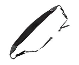 CARUBA sangle tour de cou noire et rouge extra longue avec attache rapide