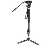 Caruba Videostar 180 Pro monopode vidéo professionnel avec pied de trépied et tête panoramique 360°
