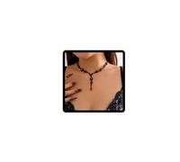 Carufin Halloween Blood Drop imitation rubis collier Dark bat portrait goutte d'eau y collier femme bijoux