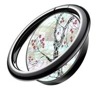 Carveit Anneau de Support pour téléphone Portable réglable à 360° - Anneau Universel en Métal pour Tous Les, Métal en Coquille Peinture Anneau, Noir-Lion de Style aztèque