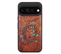 Carveit Bois Coque pour Pixel 11 Pro XL, Rosé, L'énigme Méduse | Magnétique Étui , Incrustation de Coquille de Téléphone Compatible Magsafe Avec Pixel 11 Pro XL Etui