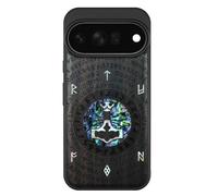 Carveit Bois Coque pour Pixel 11 Pro XL, Sombre, Thors Hammer