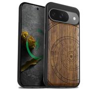 Carveit Bois Coque pour Pixel 9, Noyer-Le Déroulement des Instants