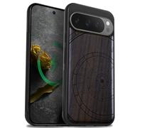 Carveit Bois Coque pour Pixel 9 Pro XL, Sombre-Le Déroulement des Instants