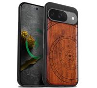 Carveit Bois Coque pour Pixel 9, Rosé-Le Déroulement des Instants