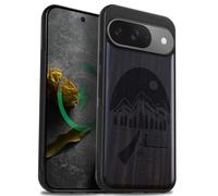 Carveit Bois Coque pour Pixel 9, Sombre-Nuit Sauvage