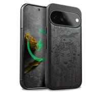 Carveit Bois et Coque pour Pixel 11, Sombre-Enigme de Méduse | Magnétique pour Étui Bois Case de Téléphone Antichoc Bumper TPU Compatible Magsafe Google Pixel 11 Cover