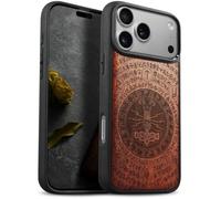 Carveit Bois Étui pour iPhone 18 Pro Max, (Rosé-Thors Hammer) | Magnétique Coque, Bois Cover de Téléphone Antichoc Compatible Magsafe avec iPhone 18 Pro Max Case