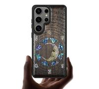 Carveit Bois Étui pour Samsung S26 Ultra Magnétique Coque, Incrustation de Coquille de Téléphone Compatible Magsafe avec Galaxy S26 Ultra Etui (Bois Sombre-Énigme Manuscrite)