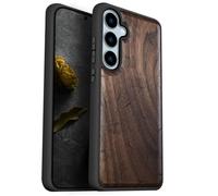Carveit Coque Compatible avec Galaxy S24 FE 5G Étui en Bois Cover, Etui en Bois Rigide Antichoc avec TPU Case pour Samsung S24 FE 5G Coque (Noyer-Murmures de Pissenlit)