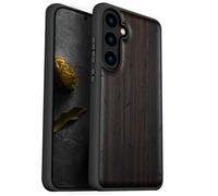 Carveit Coque Compatible avec Galaxy S24 Plus 5G Étui en Bois Cover, Etui en Bois Rigide Antichoc avec TPU Case pour Samsung S24 Plus 5G Coque (Bois Sombre-Murmures de Pissenlit)