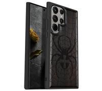 Carveit Coque Compatible avec Galaxy S24 Ultra 5G Étui en Bois Cover, Etui en Bois Rigide Antichoc avec TPU Case pour Samsung S24 Ultra 5G Coque (Bois Sombre-Domination du tisseur de Toile)