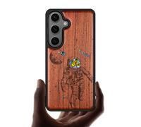 Carveit Coque Magnétique pour Samsung S26 Étui de TPU, Gravure en Bois et Incrustation de Coquille Cover Compatible Magsafe avec Galaxy S26 Case Coque (Rosé-Vagabond Cosmique)