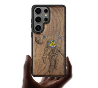 Carveit Coque Magnétique pour Samsung S26 Ultra Étui de TPU, Gravure en Bois et Incrustation de Coquille Cover Compatible Magsafe avec Galaxy S26 Ultra Case Coque (Noyer-Vagabond Cosmique)