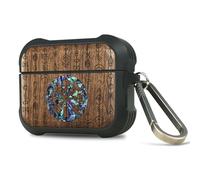 Carveit Coque pour Airpods Pro 2/1, Étui de Protection pour 2nd/1st avec Unique Etui en Bois et TPU, avec Titane Mousqueton (Noyer-Échos de la Tradition de Viking)