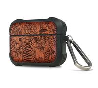 Carveit Coque pour Airpods Pro 3, Étui de Protection Compatible avec Airpods Pro 3 (2025) avec Unique Etui en Bois et TPU, avec Titane Mousqueton (Rosé-l'art du Design en céramique)