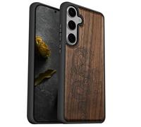 Carveit Coque pour Galaxy S25 Étui, (Noyer-Dragon Chinois)