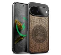Carveit Coque pour Google Pixel 11 Pro XL, Noyer-Thors Hammer | Magnétique pour Étui Bois [Antichoc Pare,chocs en TPU Souple] Case de Compatible Magsafe Google Pixel 11 Pro XL Coque