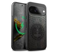 Carveit Coque pour Google Pixel 11, Sombre-Thors Hammer | Magnétique pour Étui Bois [Antichoc Pare,chocs en TPU Souple] Case de Compatible Magsafe Google Pixel 11 Coque