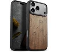 Carveit Coque pour iPhone 18 Pro Étui, Noyer-Murmures Pissenlit | [Antichoc Pare-Chocs en TPU Case Souple] Magnétique Bois Étui de Téléphone Compatible Magsafe iPhone 18 Pro Coque
