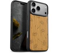 Carveit Coque pour iPhone 18 Pro Max Étui, Cerise-Murmures Pissenlit | [Antichoc Pare-Chocs en TPU Case Souple] Magnétique Bois Étui de Téléphone Compatible Magsafe iPhone 18 Pro Max Coque