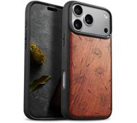 Carveit Coque pour iPhone 18 Pro Max Étui, Rosé-Murmures Pissenlit | [Antichoc Pare-Chocs en TPU Case Souple] Magnétique Bois Étui de Téléphone Compatible Magsafe iPhone 18 Pro Max Coque