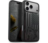 Carveit Coque pour iPhone 18 Pro Max Étui, Sombre-Attaque de Requin | [Antichoc Pare-Chocs en TPU Case Souple] Magnétique Bois Étui de Téléphone Compatible Magsafe iPhone 18 Pro Max Coque