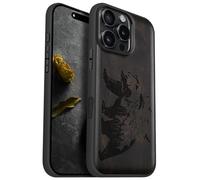 Carveit Étui Magnétique pour iPhone 16 Pro Max Coque Bois Cover, Bois Etui de Téléphone Antichoc Compatible Magsafe avec Apple Magsafe 16 Pro Max Case (Bois Sombre-Ours et vallées)