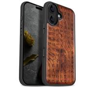 Carveit Étui Magnétique pour iPhone 17 Coque Bois Cover, Etui de Téléphone Antichoc Compatible Magsafe avec Apple 17 Case (Rosé-Donc Cette Calligraphie Ching)