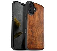 Carveit Étui Magnétique pour iPhone 17 Coque Bois Cover, Etui de Téléphone Antichoc Compatible Magsafe avec Apple 17 Case (Rosé-La Danse du la Baleine)