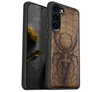 Carveit Etui pour Galaxy S23 Plus Coque [Gravure Laser Bois] Souple TPU Silicone de Téléphone Compatible avec Samsung S23 Plus Étui (Noyer-Domination du tisseur de Toile)