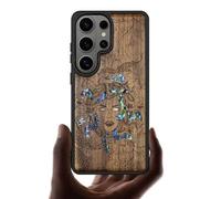Carveit Étui pour Samsung Galaxy S26 Ultra, (Noyer-L'énigme Méduse) | Magnétique Coque Protection Case [Bois et Incrustation de Coquille] Etui Compatible Magsafe avec Galaxy S26 Ultra Cover