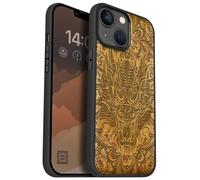 Carveit Magnétique Coque pour iPhone 14 Étui [Antichoc Pare-Chocs en TPU Souple] Case de Téléphone Compatible Magsafe 14 Coque (Cerise-Aura du Dragon)