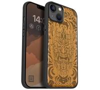 Carveit Magnétique Coque pour iPhone 14 Plus Étui [Antichoc Pare-Chocs en TPU Souple] Case de Téléphone Compatible Magsafe 14 Plus Coque (Cerise-Masque Infernal)