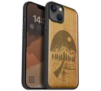 Carveit Magnétique Coque pour iPhone 14 Plus Étui [Antichoc Pare-Chocs en TPU Souple] Case de Téléphone Compatible Magsafe 14 Plus Coque (Cerise-Nuit Sauvage)