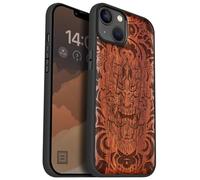 Carveit Magnétique Coque pour iPhone 14 Plus Étui [Antichoc Pare-Chocs en TPU Souple] Case de Téléphone Compatible Magsafe 14 Plus Coque (Rosé-Masque Infernal)